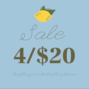 🍋 4/$20 - ANYTHING MARKED IS 4/$20!